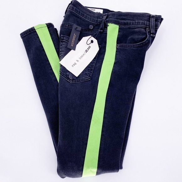 Rag & Bone Maxie High Rise Skinny Black Jeans Size 25 - Picture 3 of 10
